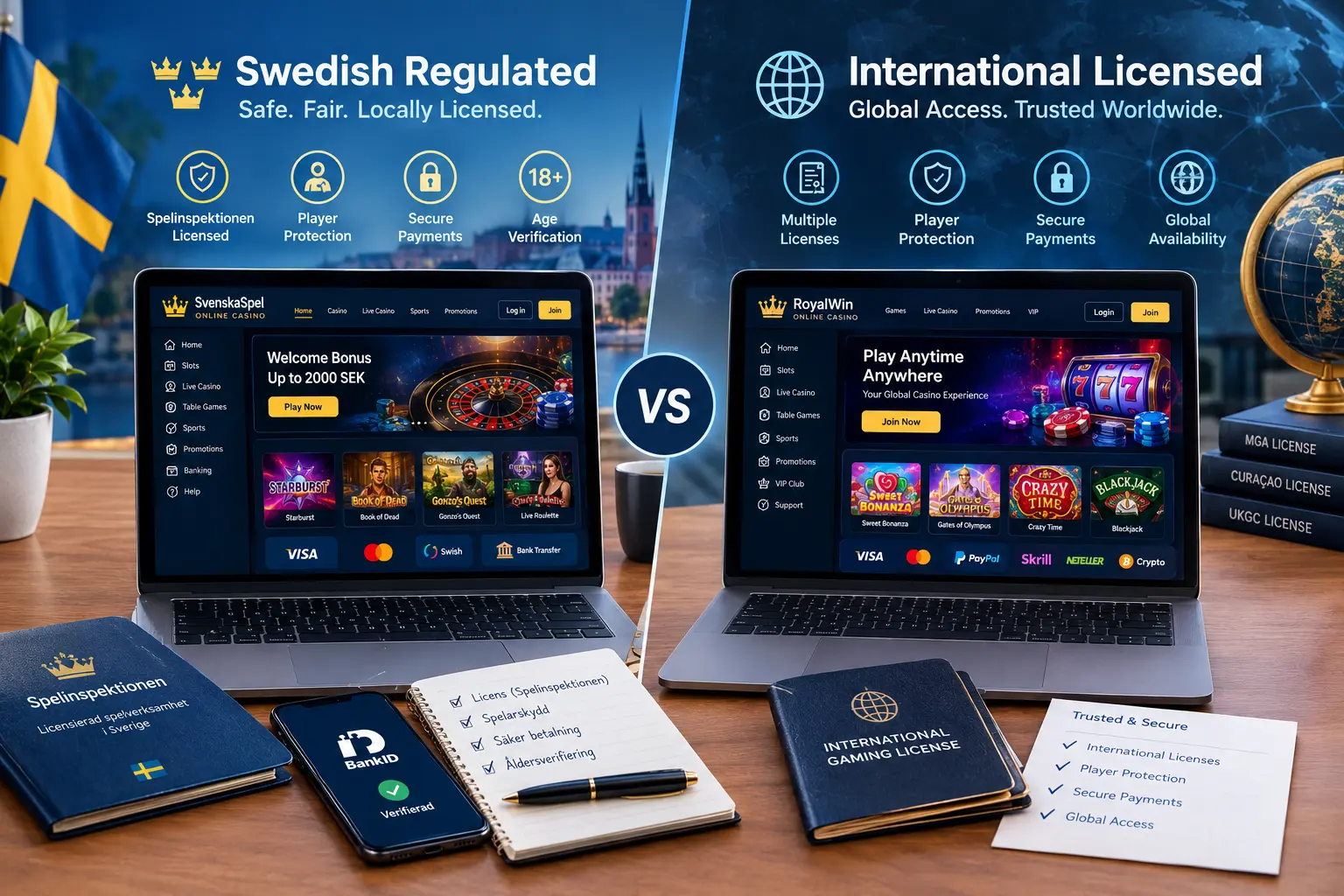 Swedish licence vs foreign casino comparison
