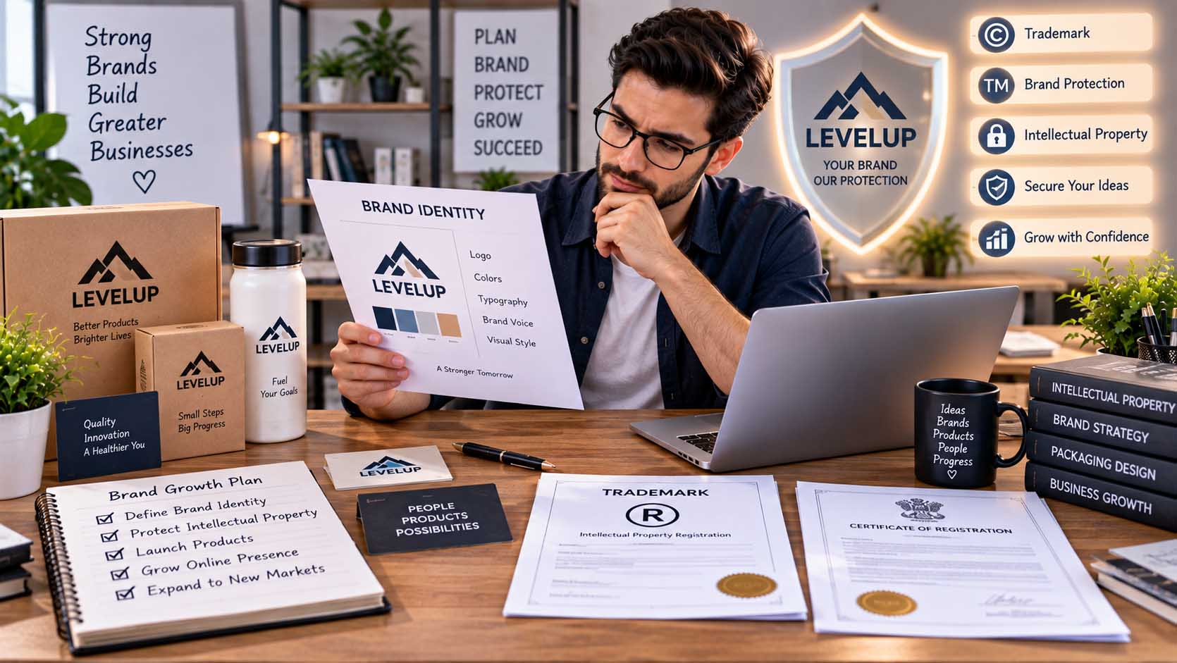 Trademark protection for small business with brand identity and intellectual